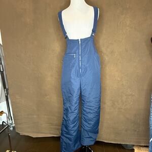 Vintage 1980s Swing West Women’s Blue Insulated Ski Overalls Made in USA Size 10
